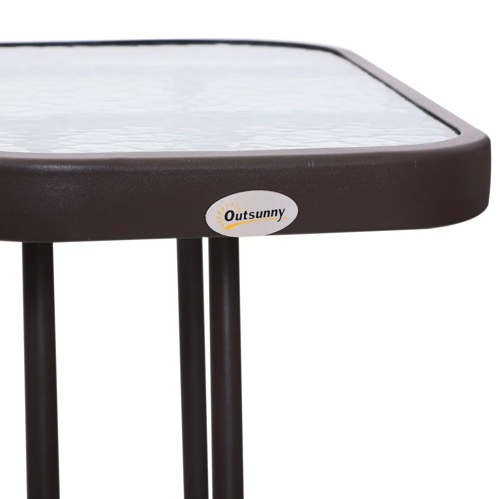 Double Glider Chair with Glass Top Table, Outdoor High Back, Grey Outdoor Gliders at Gallery Canada