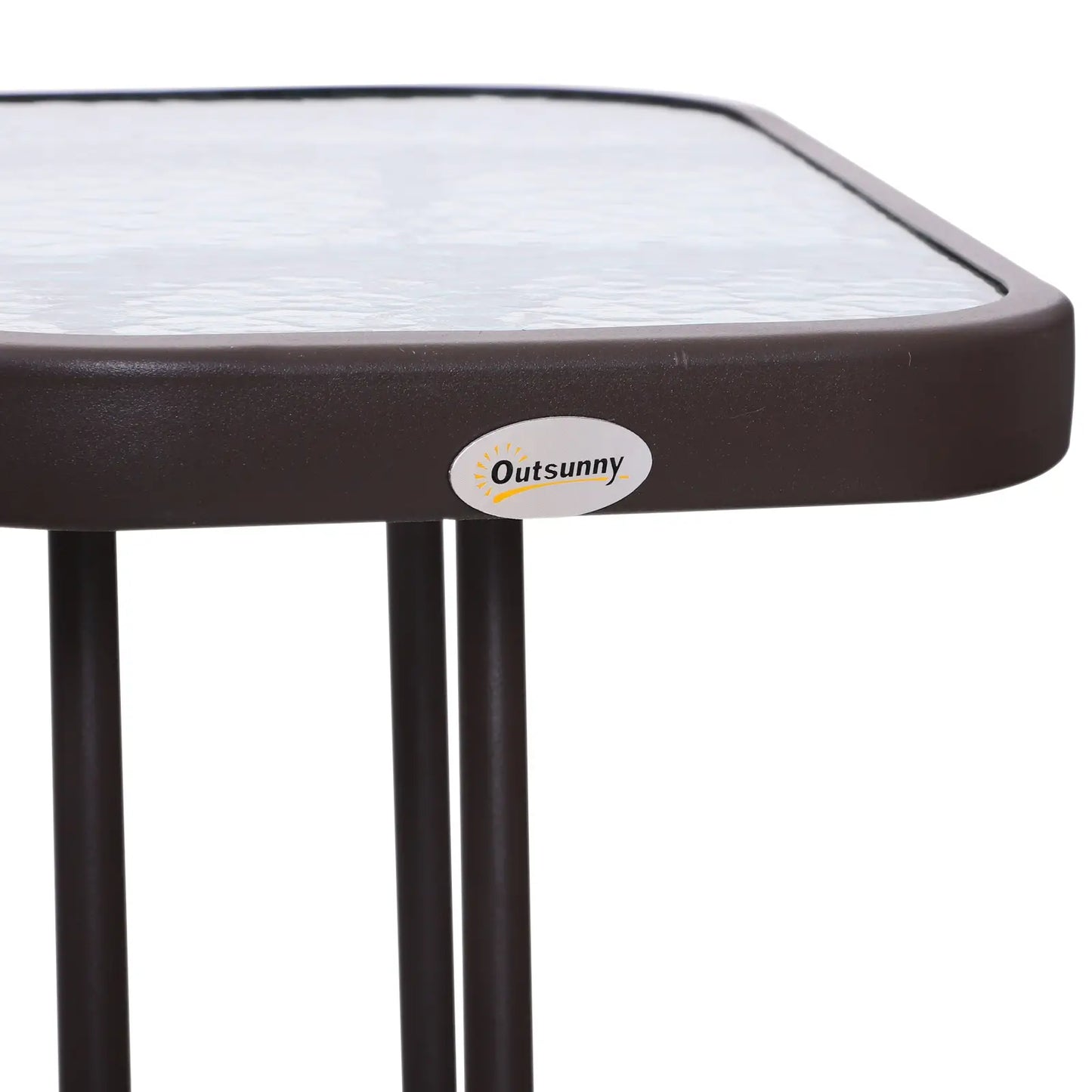 Double Glider Chair with Glass Top Table, Outdoor High Back, Grey Outdoor Gliders at Gallery Canada