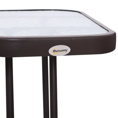 Double Glider Chair with Glass Top Table, Outdoor High Back, Grey Outdoor Gliders at Gallery Canada