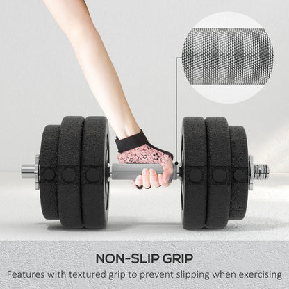 Adjustable Dumbbells Set, 66 lbs, for Home Gym Fitness, Black Dumbbells & Barbells at Gallery Canada