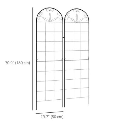 2 Pcs Metal Garden Trellis, Outdoor Plant Support for Climbing Plants Plant Stands at Gallery Canada