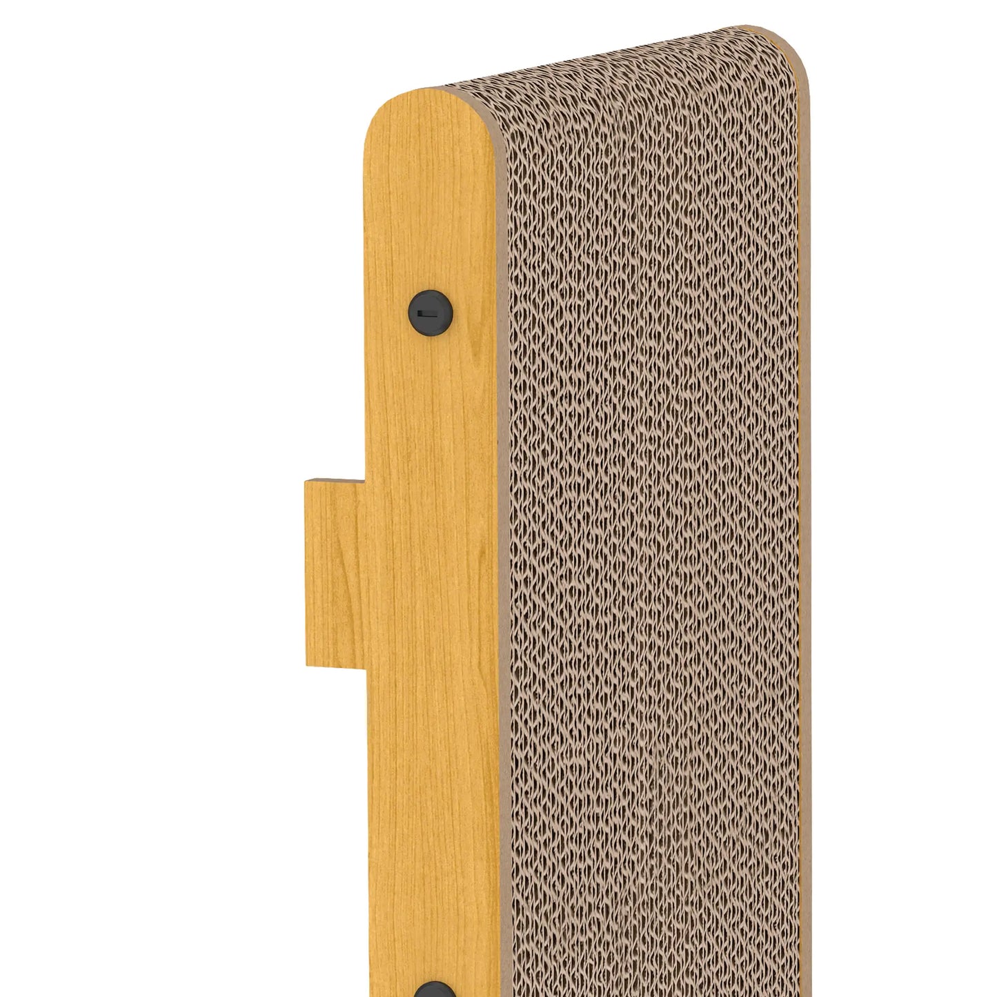 2PCS Planche à gratter pour chat en forme de L avec 3 balles jouets, herbe à chat, noir