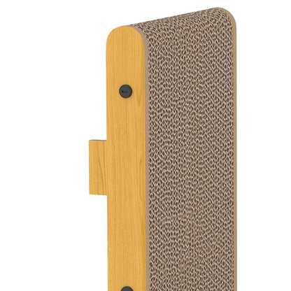 2PCS Planche à gratter pour chat en forme de L avec 3 balles jouets, herbe à chat, noir
