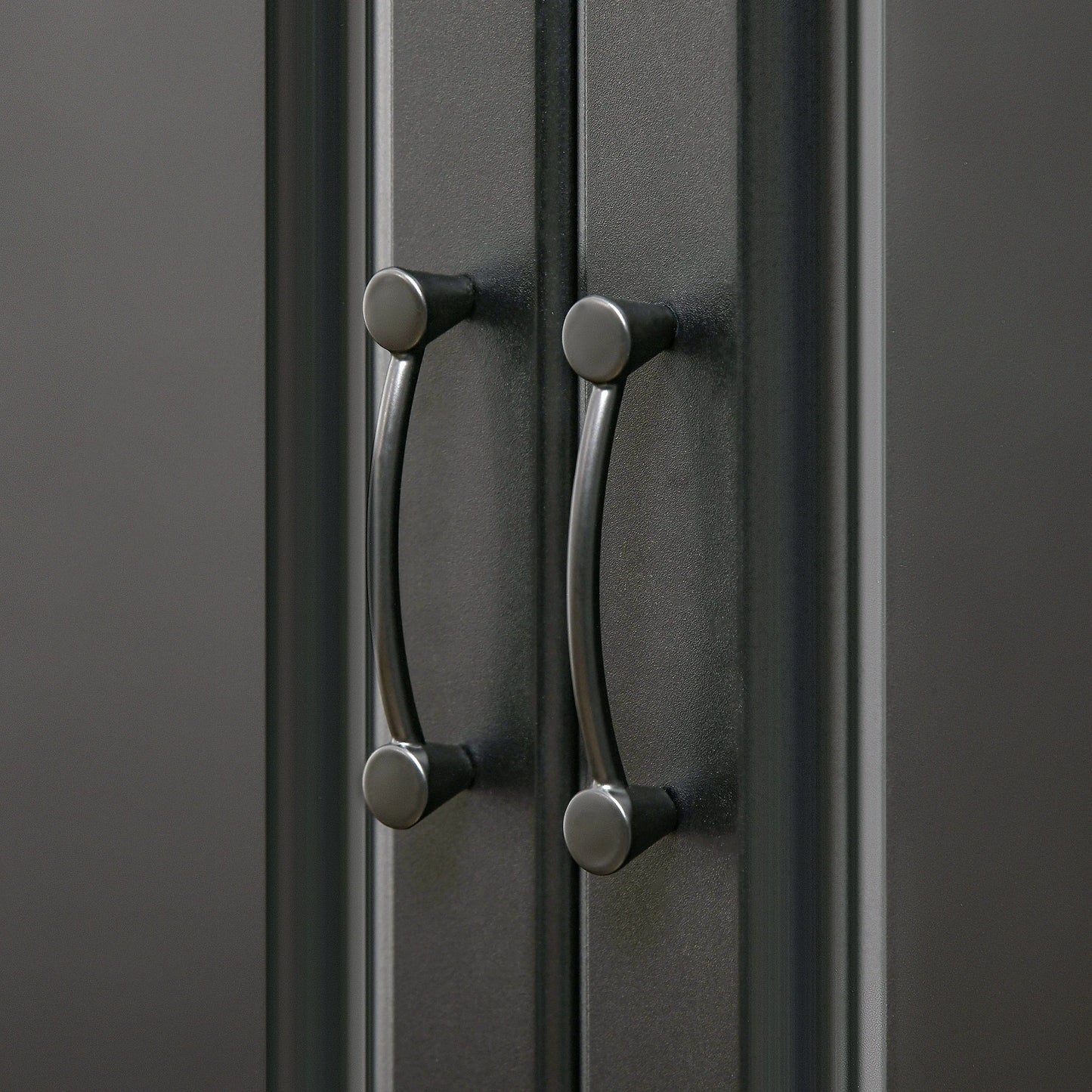 71" Freestanding Kitchen Pantry Cabinet, 4 Doors, Adjustable Shelves, Black Kitchen Pantry Cabinets at Gallery Canada