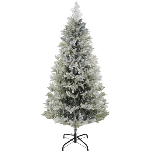 5 Feet Pencil Artificial Christmas Tree, 517 Cypress Branches, Auto Open, Green