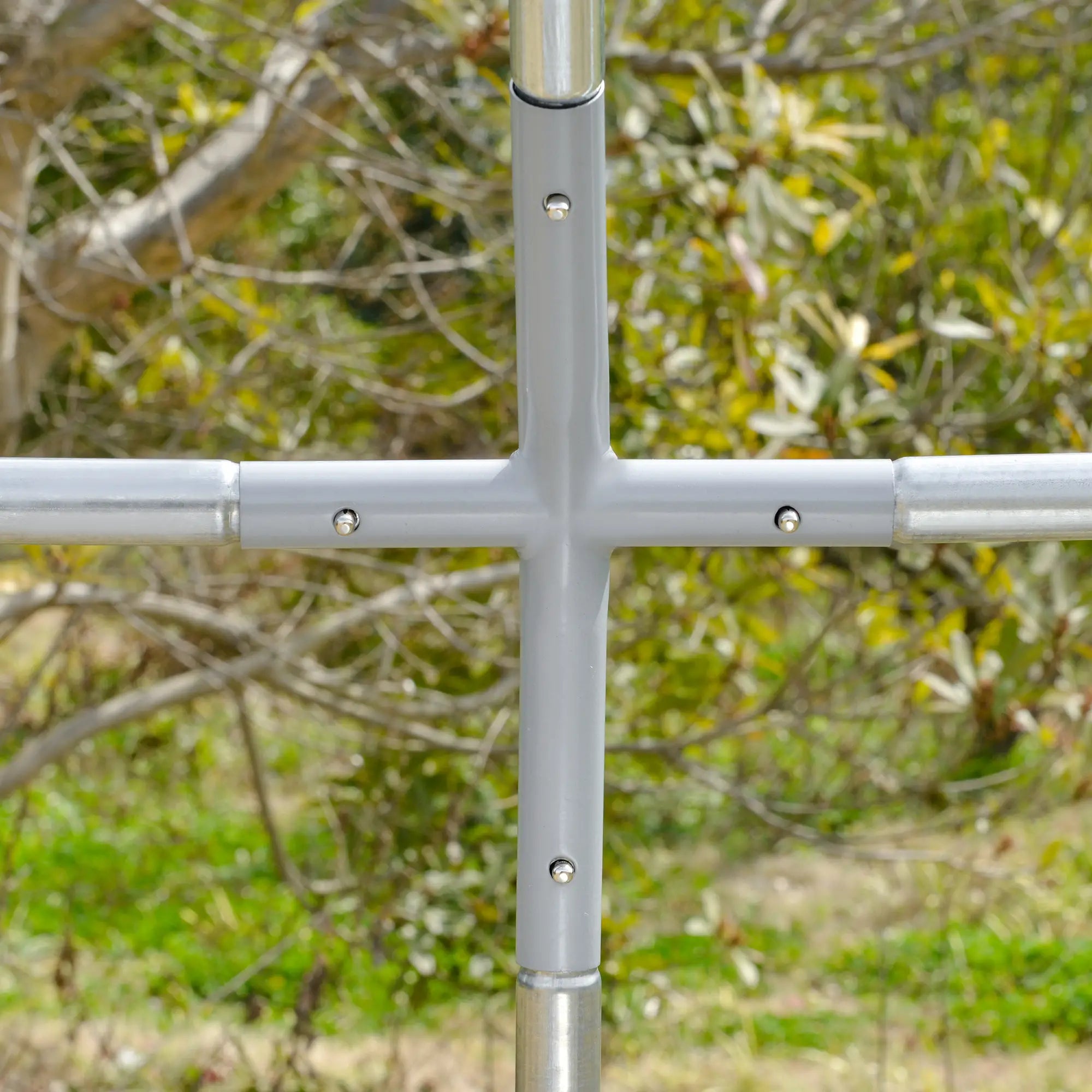 Large Metal Chicken Coop, Walk-in Enclosure, Poultry Hen Run, Rabbit Hutch, 9.2' x 18.7' x 6.5', Silver Chicken Coops at Gallery Canada