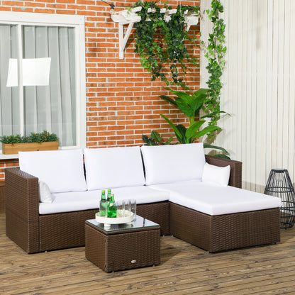 Modern Rattan Sofa Set, 3pcs, Wicker Patio Furniture with Coffee Table Patio Furniture Sets at Gallery Canada