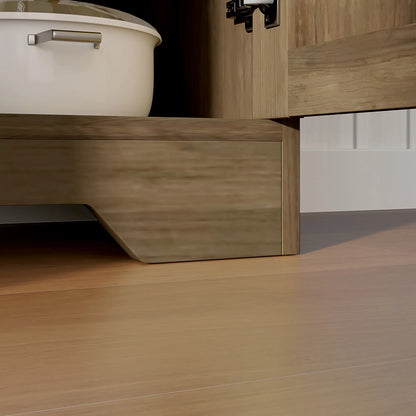 Sideboard Cabinet, 2 Drawers, 4 Barn Doors, 2 Adjustable Shelves, Light Brown Bar Cabinets at Gallery Canada