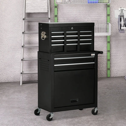 6-Drawer Tool Chest, 4 Wheels, Lockable Rolling Storage Cabinet, Black Tool Organizers at Gallery Canada
