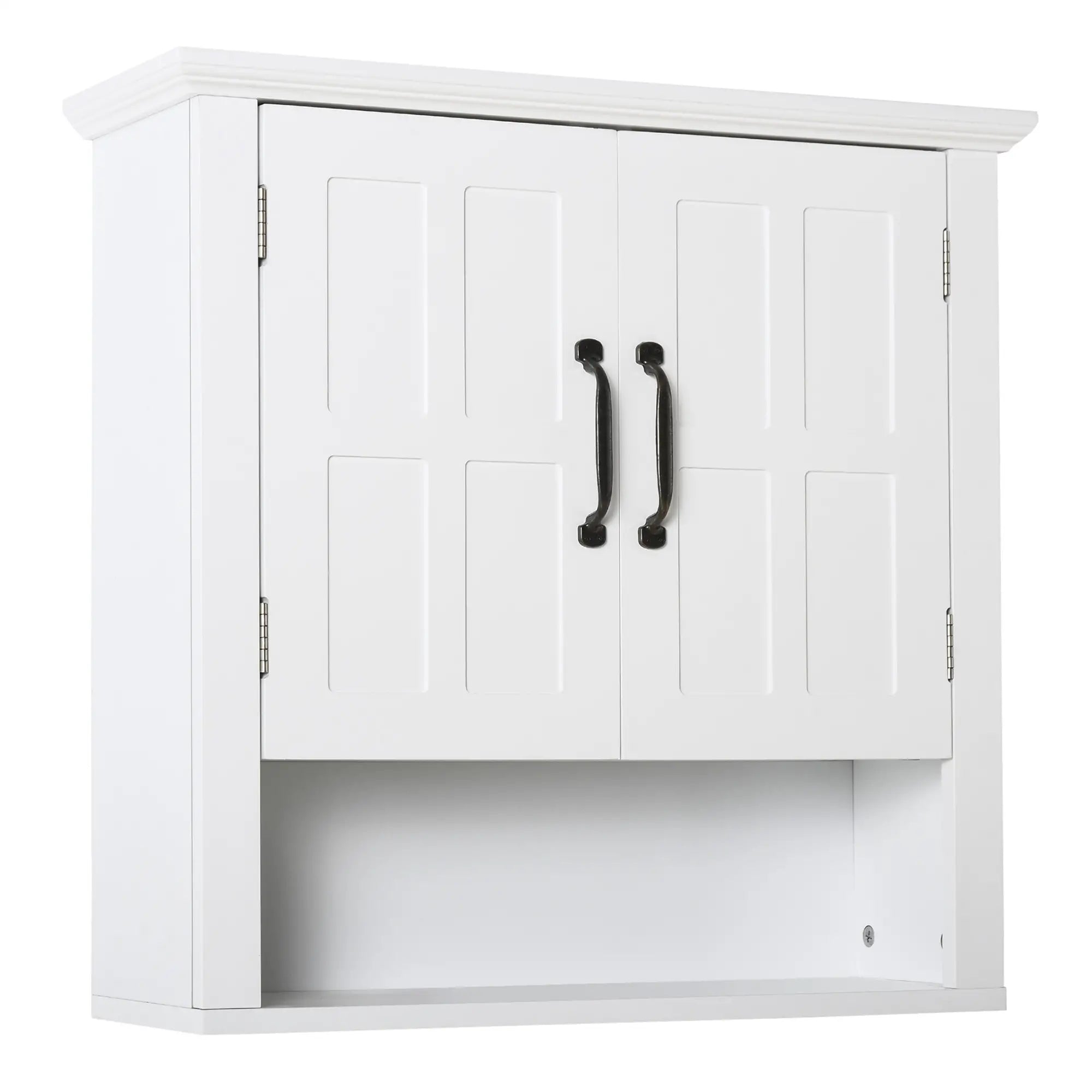 Wall Mount Bathroom Cabinet, 2 Doors, Adjustable Shelf, White Wall Mounted Cabinets White at Gallery Canada
