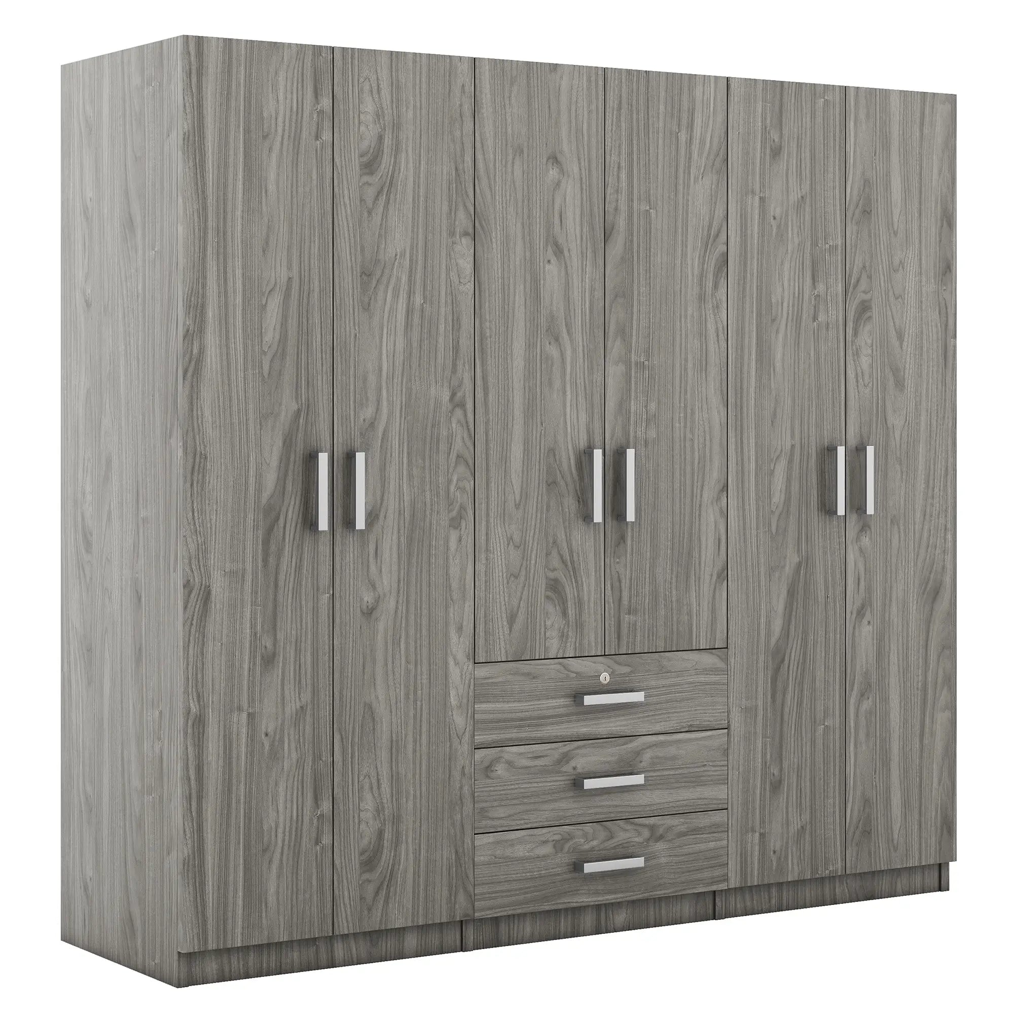 Wooden Wardrobe, 3 Drawers, MDF, Compact, 71