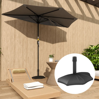 26lbs Concrete Patio Umbrella Base, 1.5/1.9" Pole Stand, Black Umbrella Bases at Gallery Canada
