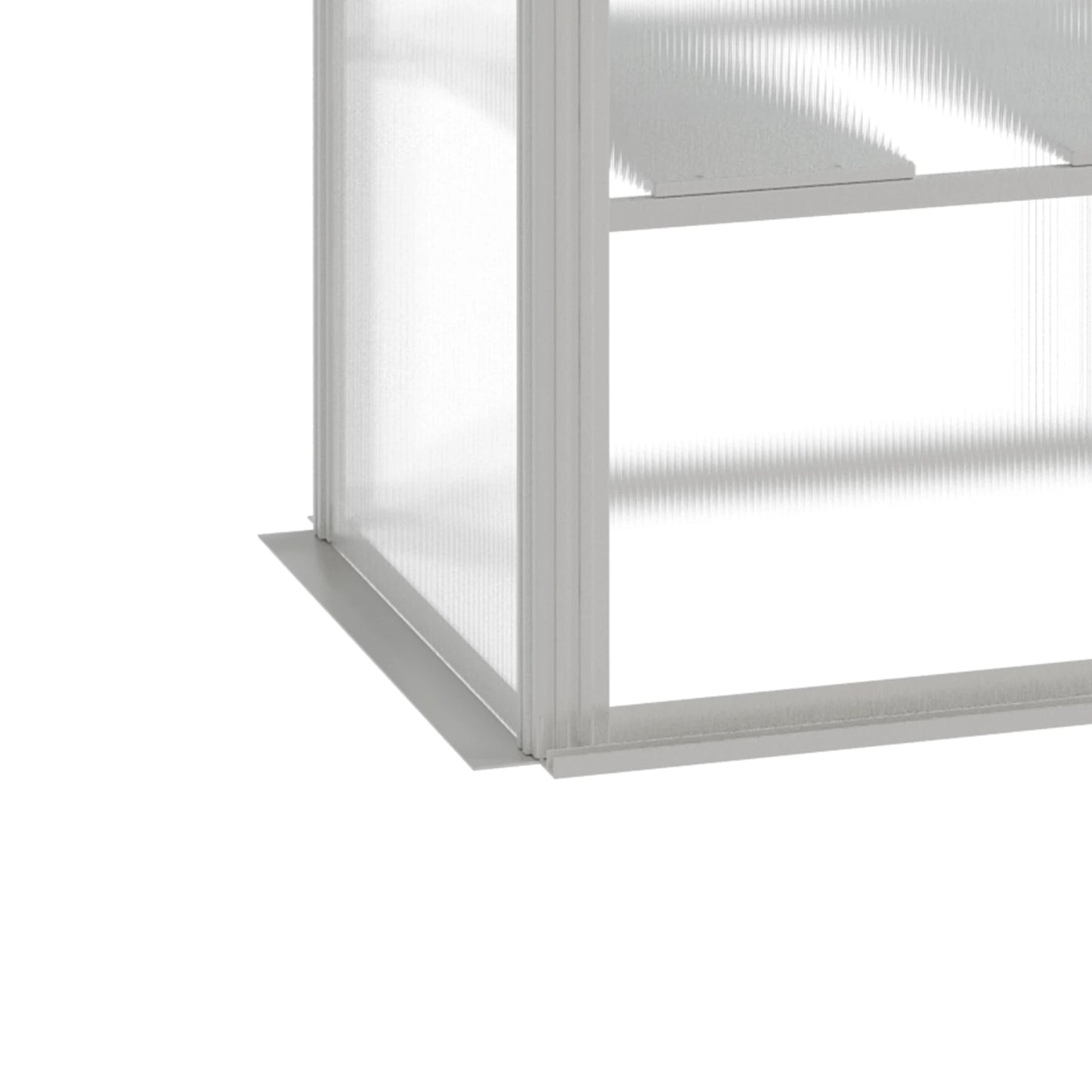 6.3' x 2.3' x 6.1' Outdoor Walk-In Greenhouse, 3-Tier Shelves, Polycarbonate, Aluminum Frame Walk In Greenhouses at Gallery Canada