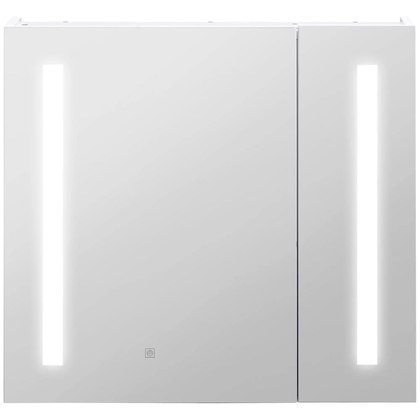 LED Medicine Cabinet with Mirror, 27.5" x 25.5", Adjustable Shelf, USB, White Mirror Medicine Cabinets White at Gallery Canada