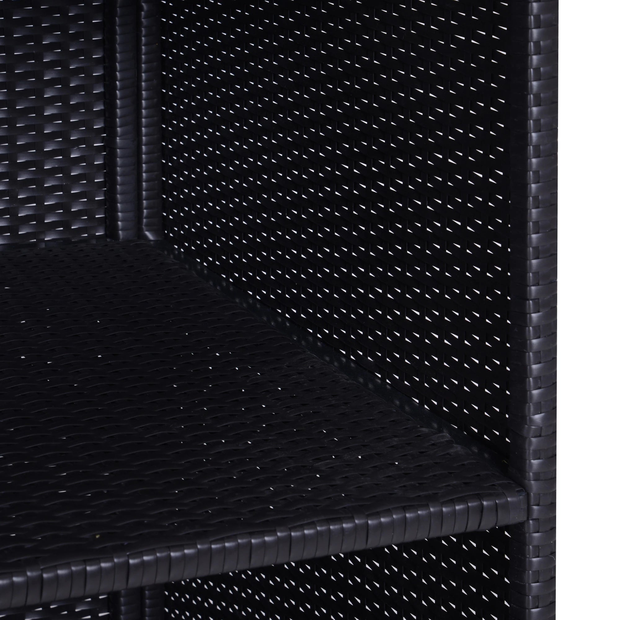 Outdoor Storage Cabinet, Rattan Wicker Pool Towel Organizer, Dark Brown Patio Storage Boxes at Gallery Canada