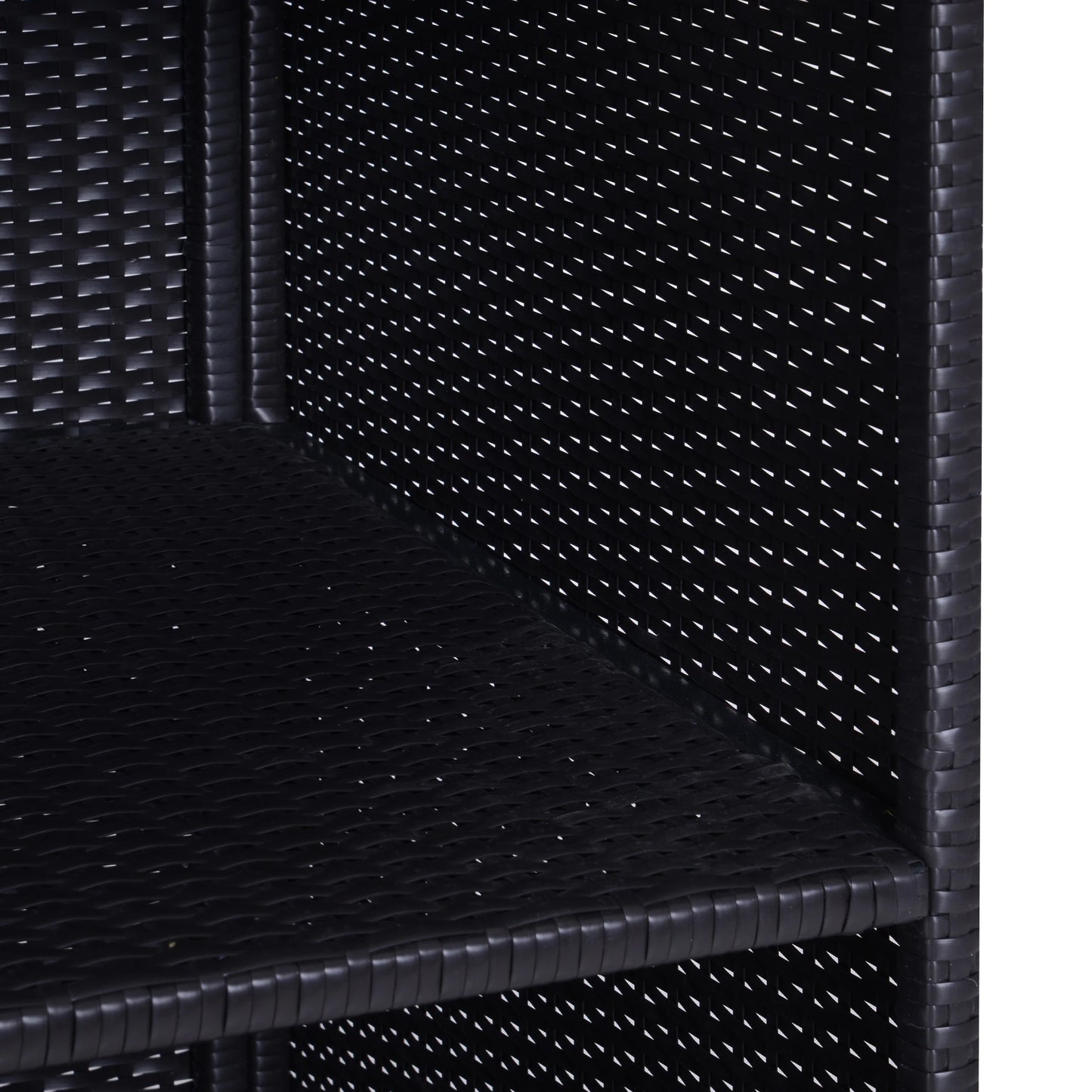 Outdoor Storage Cabinet, Rattan Wicker Pool Towel Organizer, Dark Brown Patio Storage Boxes at Gallery Canada