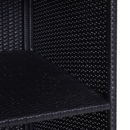 Outdoor Storage Cabinet, Rattan Wicker Pool Towel Organizer, Dark Brown Patio Storage Boxes at Gallery Canada