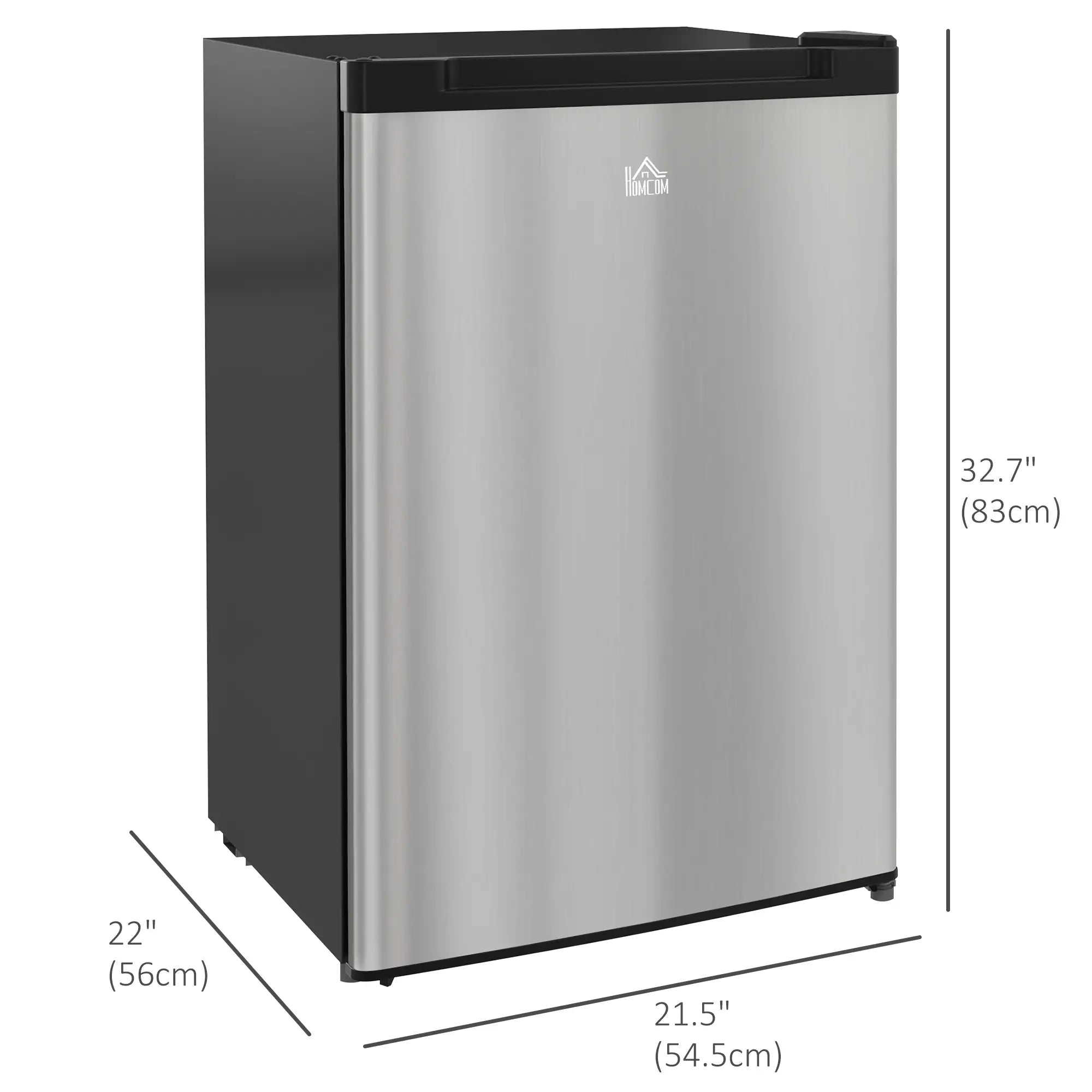 Upright Freezer, 3 Cu.Ft Mini Freezer with Reversible Single Door, Adjustable Thermostat for Home, Dorm, Silver Small Kitchen Appliances at Gallery Canada