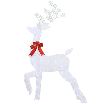4.3FT Lighted Christmas Reindeer, RGB and Warm White LEDs, IP44 Waterproof, RGB and Warm White Christmas Decorations White, Red at Gallery Canada