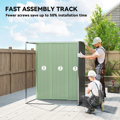 5.2' x 3.5' Metal Garden Shed, Easy Assembly Outdoor Storage, Dark Grey Sheds at Gallery Canada