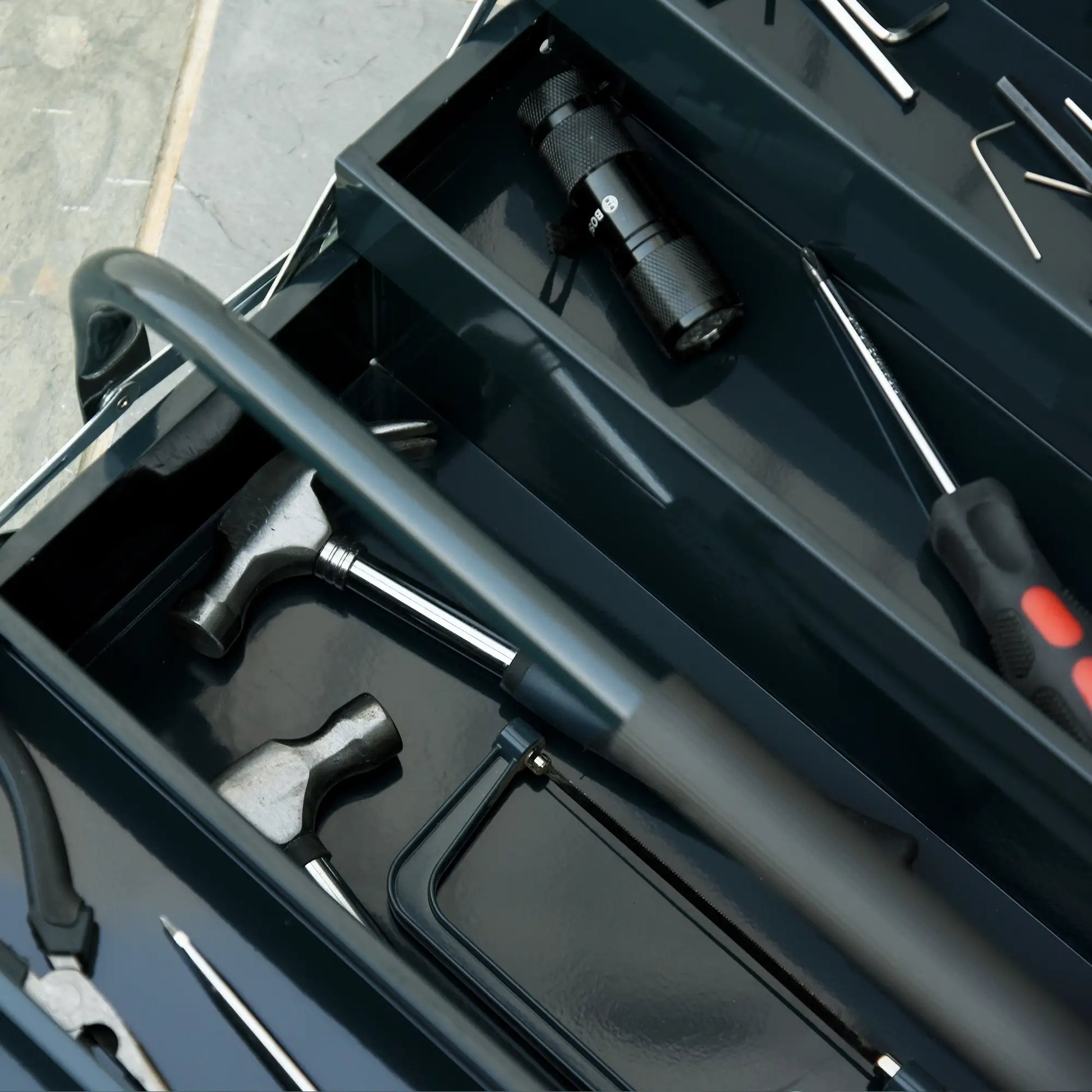 22 Metal Tool Box, 5-Tray Cantilever Steel Chest, Dark Green Tool Organizers at Gallery Canada