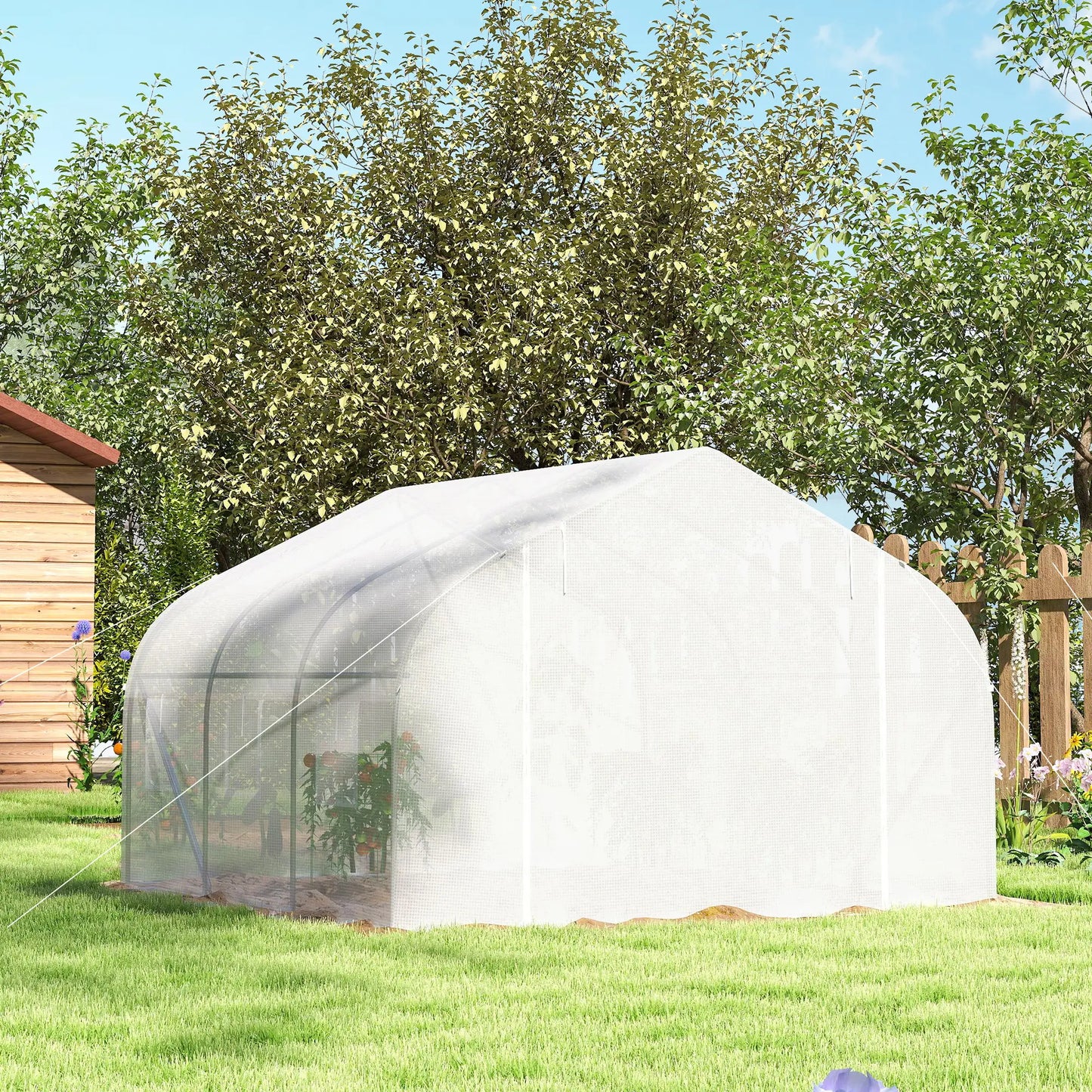 15'x10'x7' Greenhouse, Planting Shed, White Walk In Greenhouses at Gallery Canada