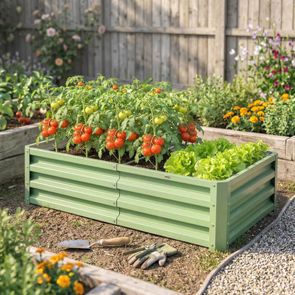Galvanized Raised Garden Bed, 4' x 2' x 1', Green Galvanized Planter Boxes at Gallery Canada