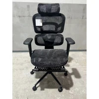 Ergonomic Office Chair, Lumbar Support, 2D Headrest, Mesh Reclining, Black