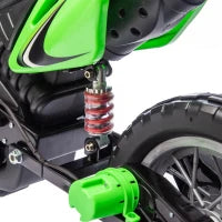 Moto électrique pour enfants 12V, Jouet à rouler, Roues d'entraînement, Vert