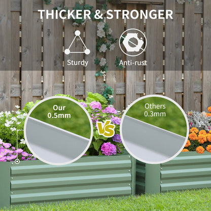 39" x 39" x 12" Raised Garden Bed Set, Elevated Planter Box, Galvanized Steel Frame Galvanized Planter Boxes at Gallery Canada