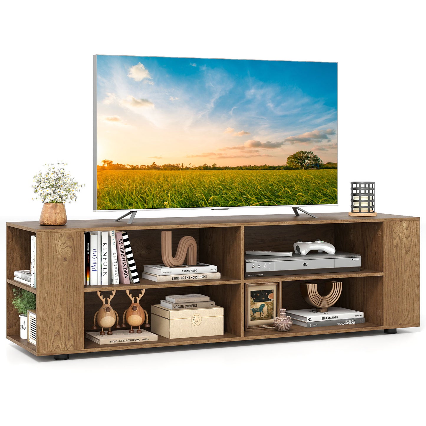 Modern TV Stand, Wood Storage Console Entertainment Center, Natural Entertainment Centers & TV Stands at Gallery Canada
