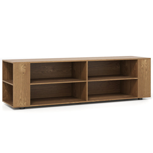 Modern TV Stand, Wood Storage Console Entertainment Center, Natural