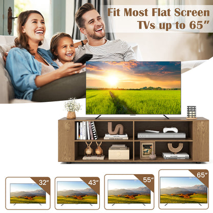 Modern TV Stand, Wood Storage Console Entertainment Center, Natural Entertainment Centers & TV Stands at Gallery Canada