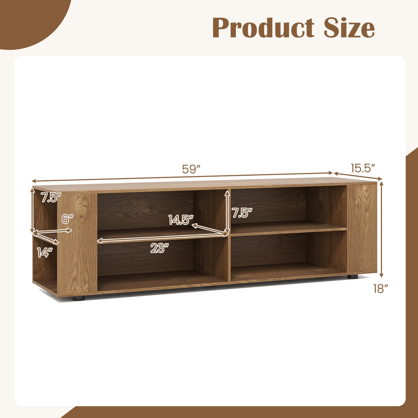 Modern TV Stand, Wood Storage Console Entertainment Center, Natural Entertainment Centers & TV Stands at Gallery Canada