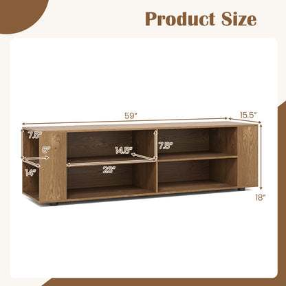 Modern TV Stand, Wood Storage Console Entertainment Center, Natural Entertainment Centers & TV Stands at Gallery Canada