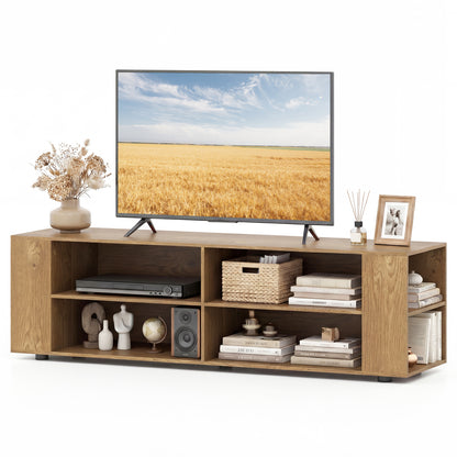 Modern TV Stand, Wood Storage Console Entertainment Center, Natural Entertainment Centers & TV Stands Natural at Gallery Canada