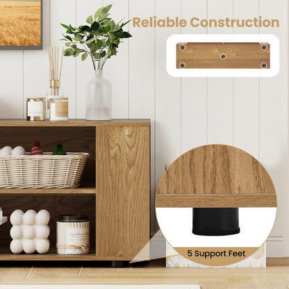 Modern TV Stand, Wood Storage Console Entertainment Center, Natural Entertainment Centers & TV Stands at Gallery Canada
