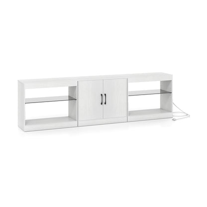 TV Stand for TVs up to 85 Inches LED Entertainment Center with Power Outlets, White