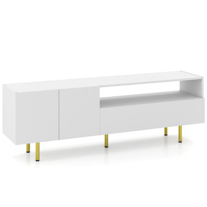 TV Stand for TVs up To 70" with Storage, White