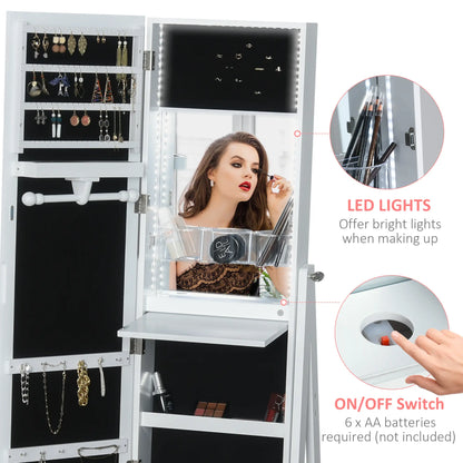 Jewellery Cabinet with Full-Length Mirror, White Jewellery Armoire & Jewellery Mirror Cabinets at Gallery Canada