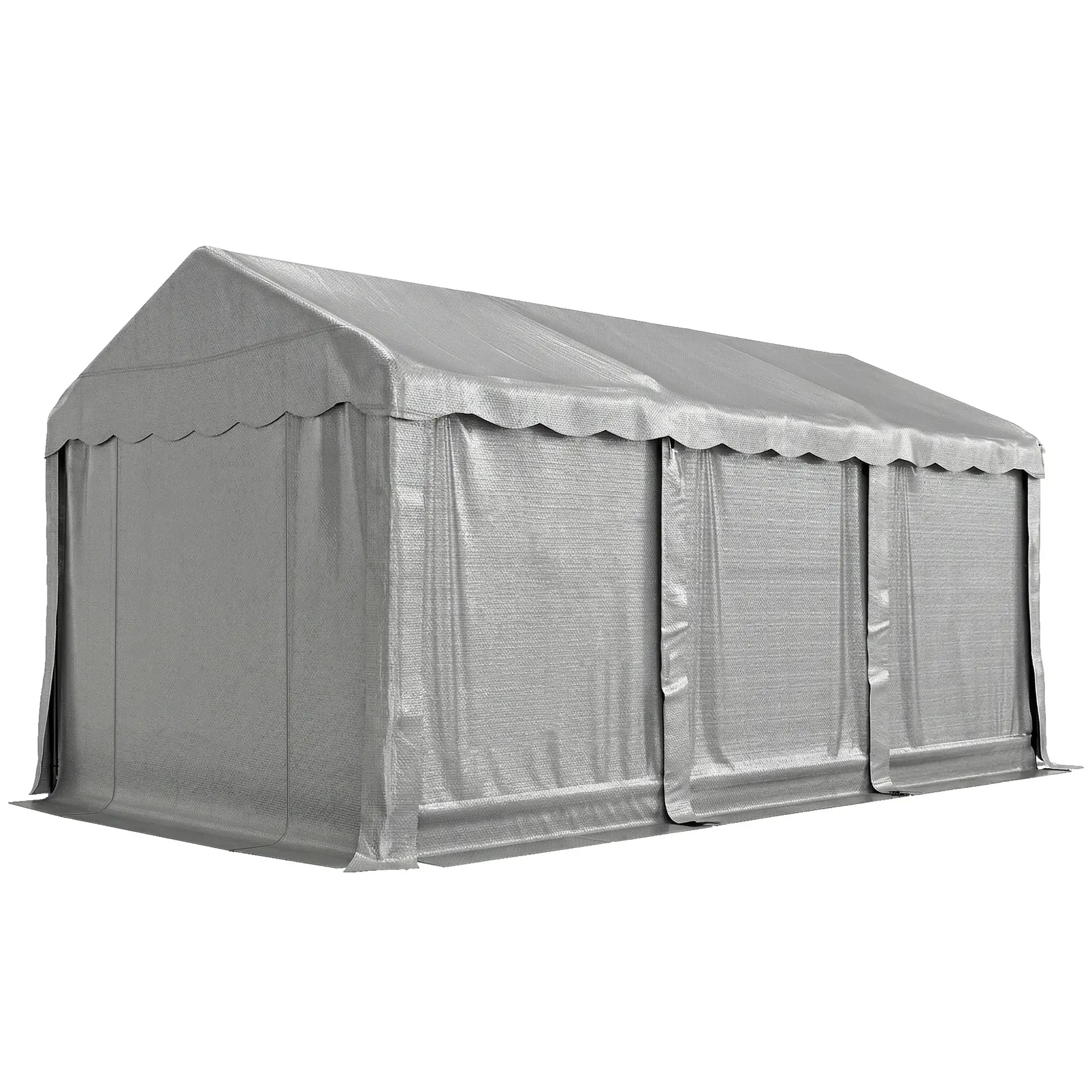 20' x 10' Portable Shed, Outdoor Storage Tent, Light Grey Portable Shed Light Grey at Gallery Canada