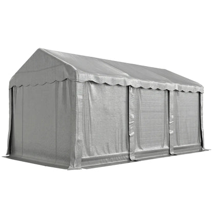 20' x 10' Portable Shed, Outdoor Storage Tent, Light Grey Portable Shed Light Grey at Gallery Canada