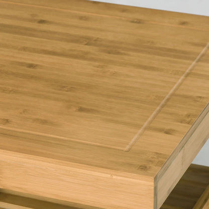 Bamboo Rolling Kitchen Island, Drawers, Shelves Kitchen Islands & Kitchen Carts at Gallery Canada