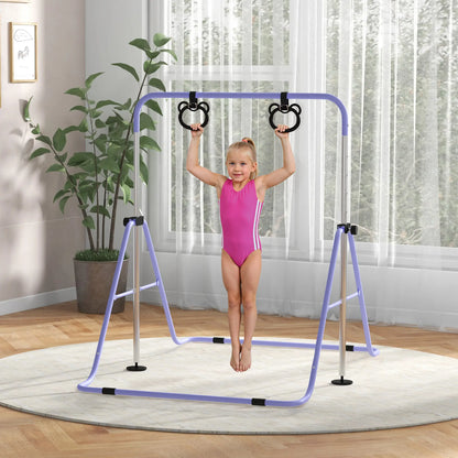 Kids Gymnastics Bar, Adjustable Height, Non-Slip Rings, Purple Kids Gym & Playmats at Gallery Canada