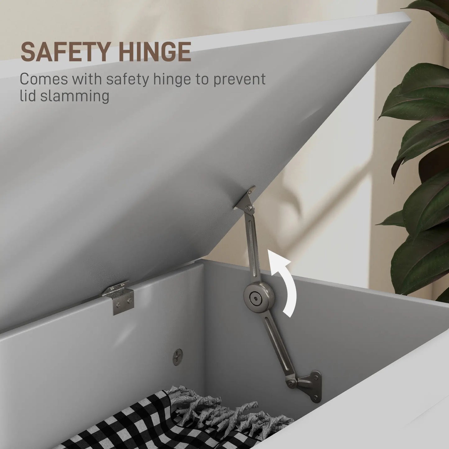 31.5 Inches Storage Chest, Wooden Box, Wood Grain, White Storage Cabinets at Gallery Canada