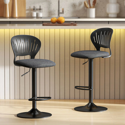 Modern Swivel Bar Stools, Set of 2, Counter Height, Black Bar Stools at Gallery Canada