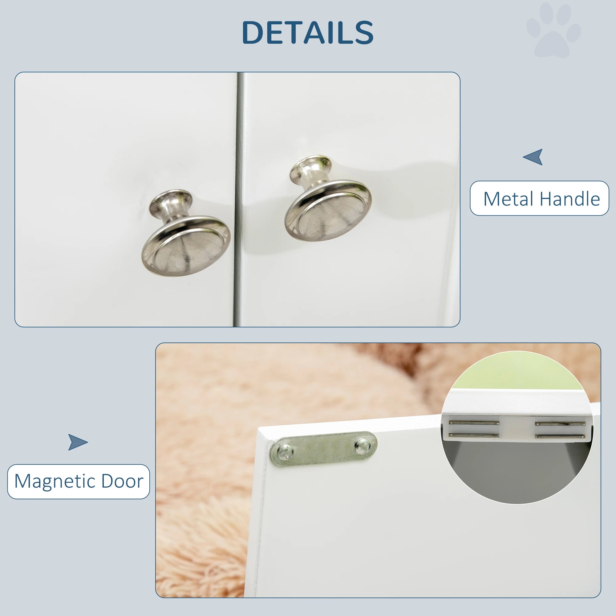 Elevated Dog Bowls, Large Pet Feeding Station with Stand, Storage, 2 Stainless Steel Bowls, 23.6