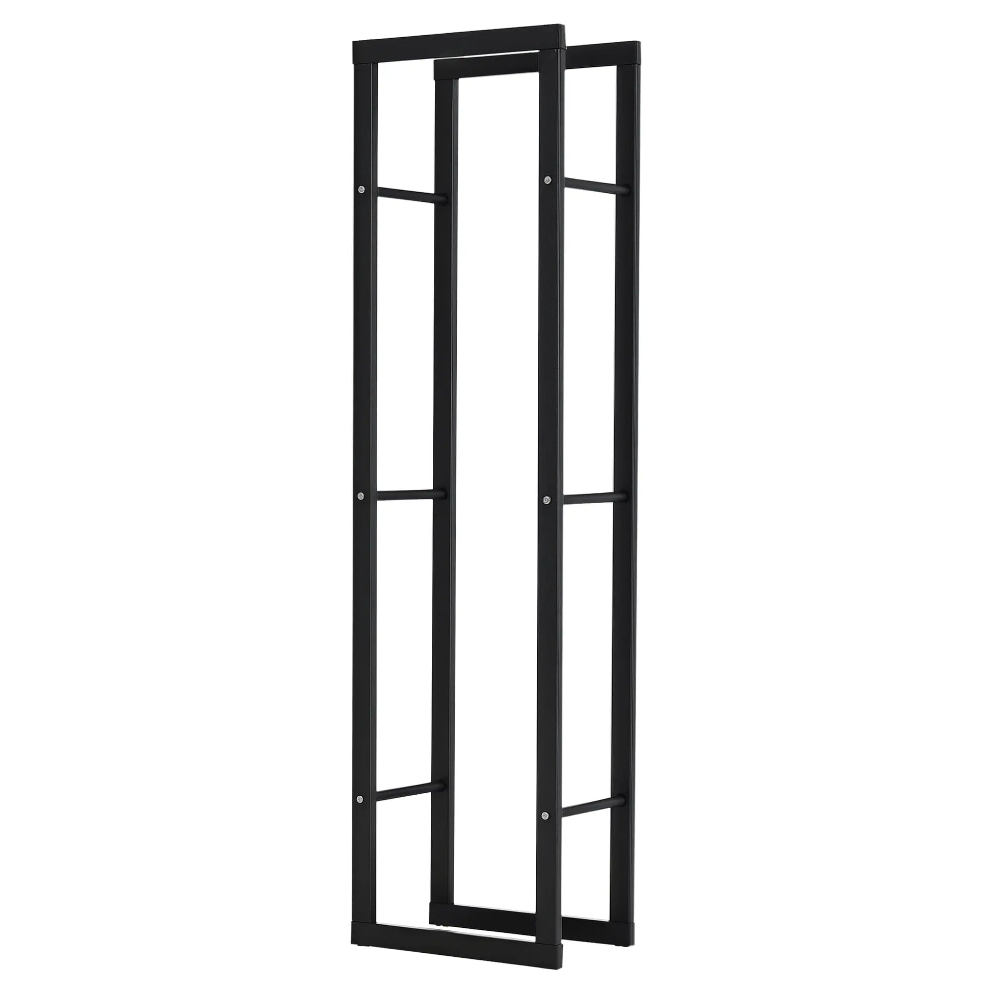 Outdoor Firewood Rack, Log Holder with Handles, 220 lbs. Capacity, 15.7" x 9.8" x 59.1", Black Firewood Racks at Gallery Canada