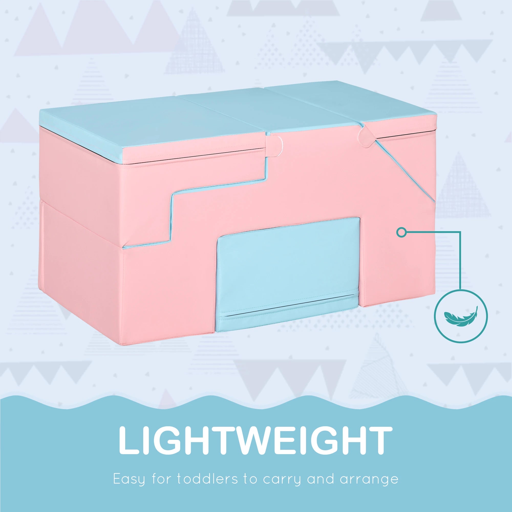 2-Piece Soft Play Kids Foam Set, for Crawl and Climb, Light Blue Baby Gym & Playmats at Gallery Canada