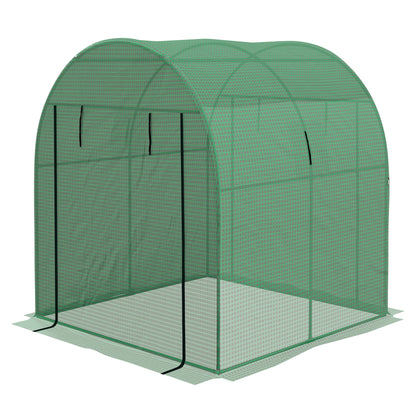 Walk-In Tunnel Greenhouse, UV-Resistant PE Cover, 6' x 6' x 6.6', Green Tunnel Greenhouses Green at Gallery Canada